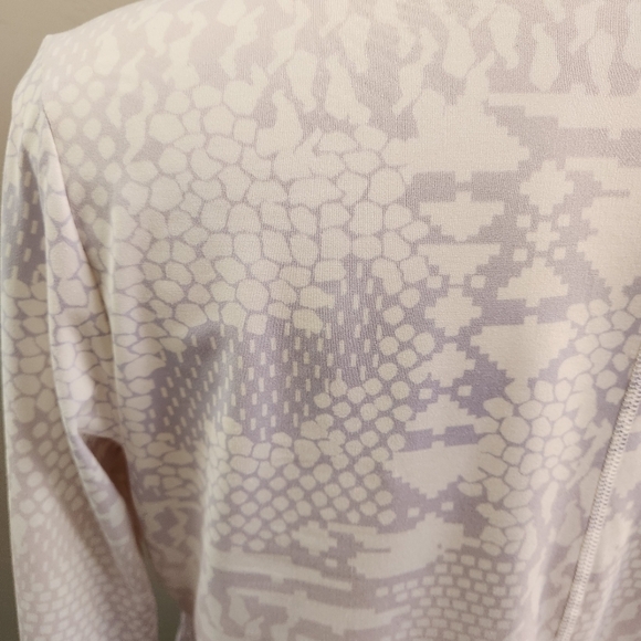 LUCY White Violet Jacket M Asymmetrical Moto Style Activewear Leopard Print - Picture 10 of 14